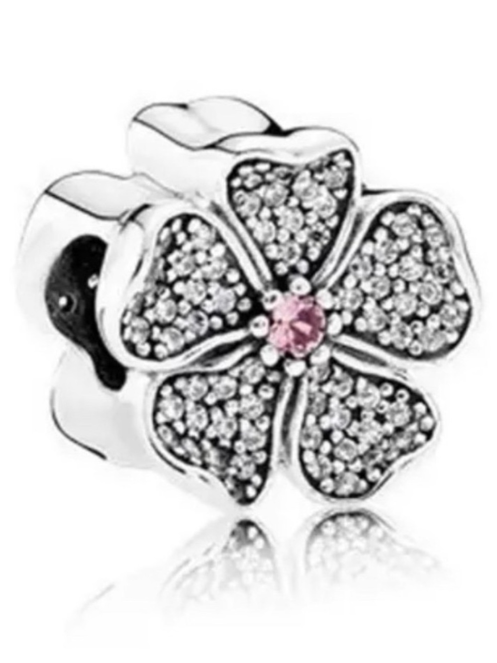 New S925 blue flower pandora style charm